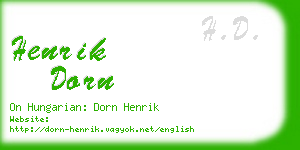 henrik dorn business card